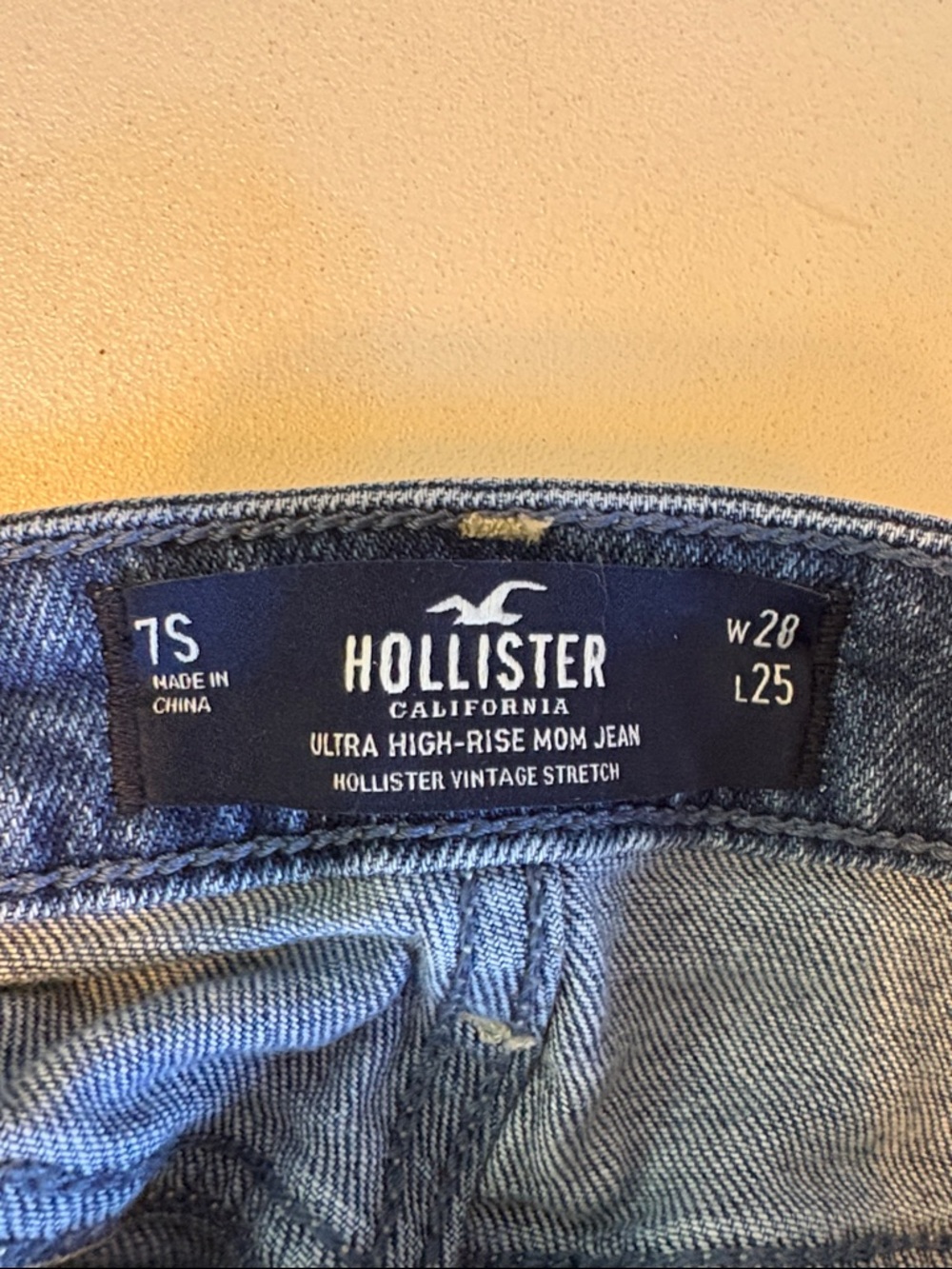 Hollister Ultra High Rise Mom Jean Patchwork Ankle Jeans - Picture 11 of 12